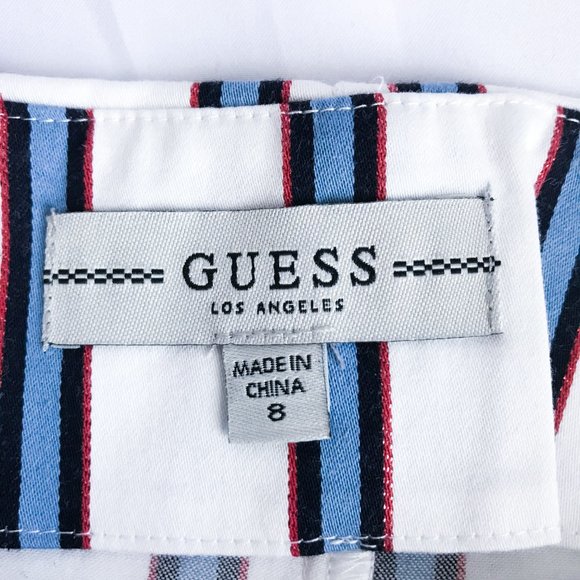 Guess Women's Kairi Metallic Striped Shorts - Picture 6 of 7